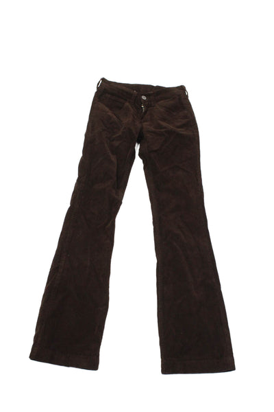 J. Galt Women Brown 100% Cotton Button Pants 28in Inseam 90s Size S