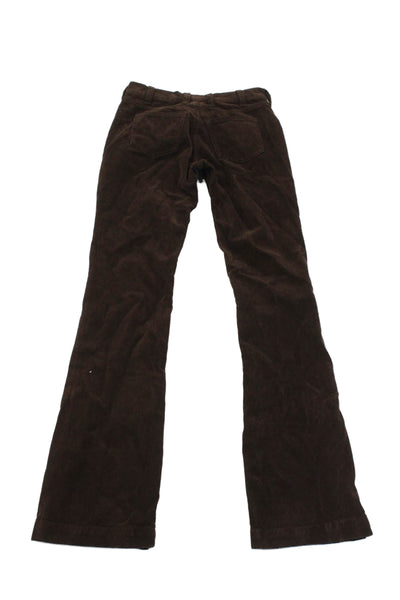 J. Galt Women Brown 100% Cotton Button Pants 28in Inseam 90s Size S