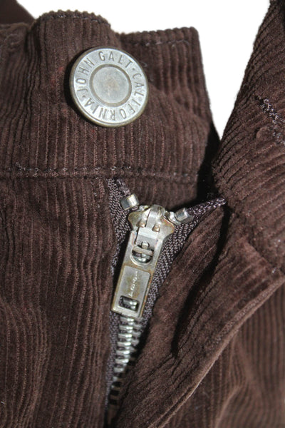 J. Galt Women Brown 100% Cotton Button Pants 28in Inseam 90s Size S