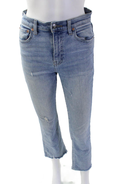 Pistola Womens Light Blue Cropped Straight Jeans Size 26