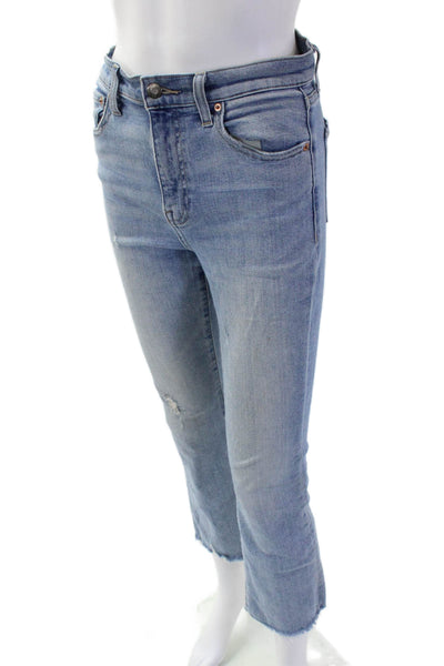 Pistola Womens Light Blue Cropped Straight Jeans Size 26