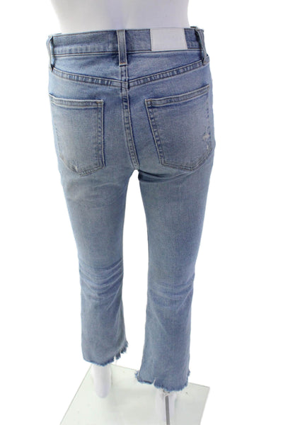 Pistola Womens Light Blue Cropped Straight Jeans Size 26