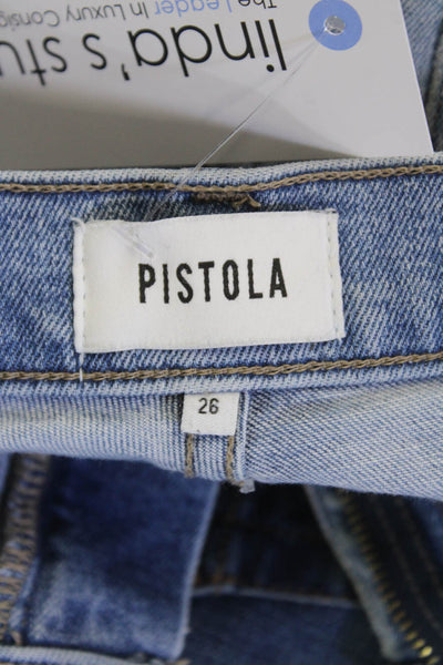 Pistola Womens Light Blue Cropped Straight Jeans Size 26