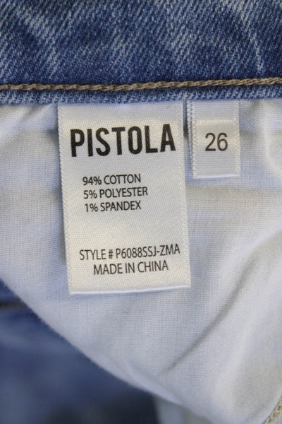 Pistola Womens Light Blue Cropped Straight Jeans Size 26