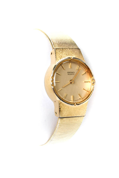 Seiko Womens Vintage Gold Tone Quartz Dress Watch 19mm