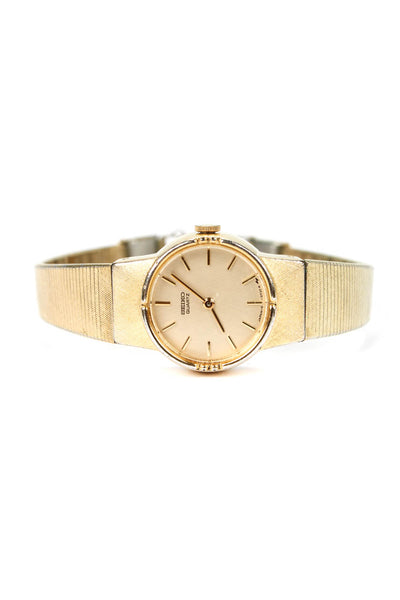 Seiko Womens Vintage Gold Tone Quartz Dress Watch 19mm