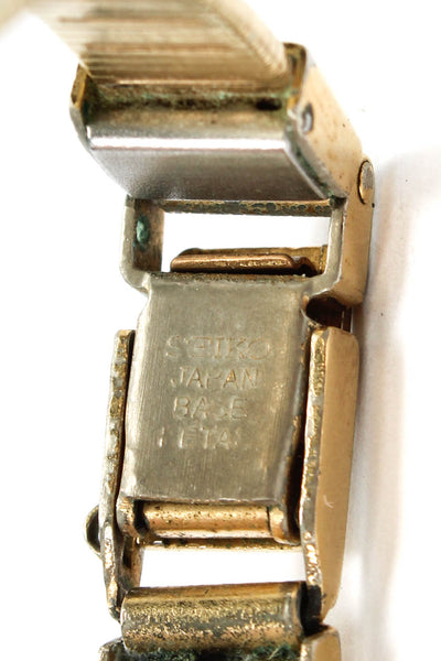 Seiko Womens Vintage Gold Tone Quartz Dress Watch 19mm