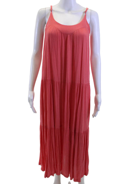 Z Supply Women Maxi Slip Dress Pink Sleeveless Rayon Size S