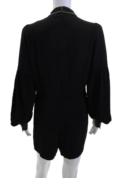 Parker Women Jumpsuit Black V-Neck Long Sleeve Polyester Size S