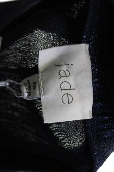Jade Womens Cropped Dress Pants Dark Blue Size PXL