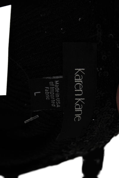 Karen Kane Women Tunic Black Mock Neck Long Sleeve Size L