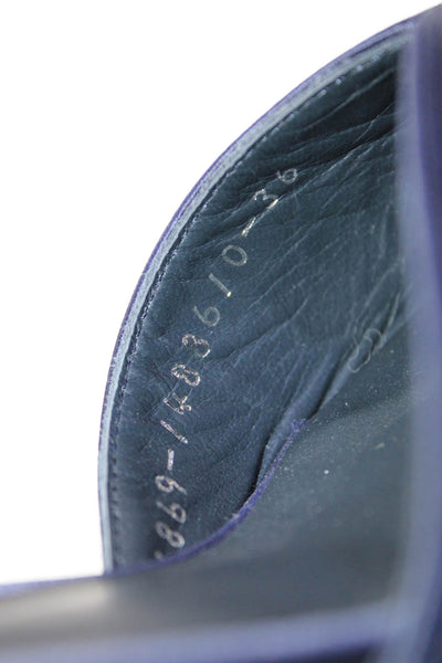 Gina Womens Stiletto Heel Satin Peep Toe Slingback Sandals Navy Blue Size 36