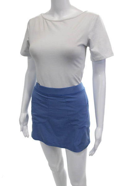 RLX Ralph Lauren Women Blue Mini Skort Nylon Blend Solid Size S