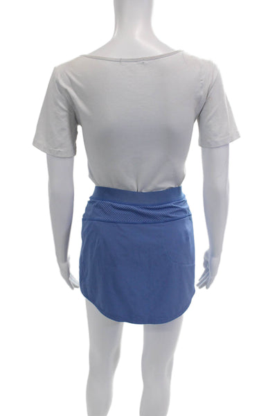 RLX Ralph Lauren Women Blue Mini Skort Nylon Blend Solid Size S