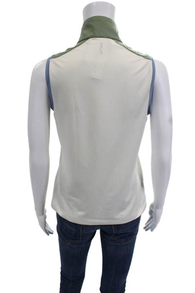RLX Ralph Lauren Womens Petites White Sleeveless Mock Neck Zip Tank Size S