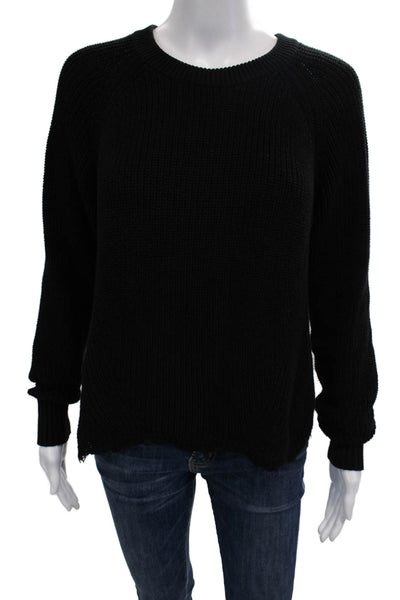 Cotton By Autumn Cashmere Women Black Crewneck Cotton Pullover Size M