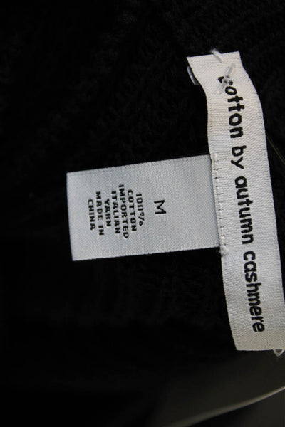 Cotton By Autumn Cashmere Women Black Crewneck Cotton Pullover Size M