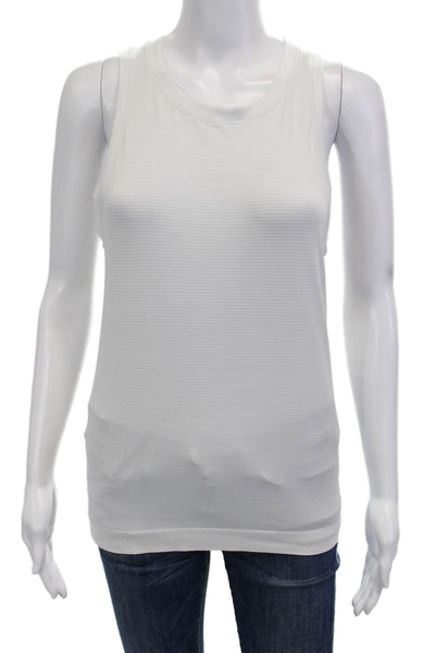 Lululemon Women White Cotton Sleeveless Crew Neck Basic Camisole Size 6