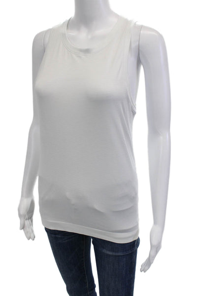 Lululemon Women White Cotton Sleeveless Crew Neck Basic Camisole Size 6