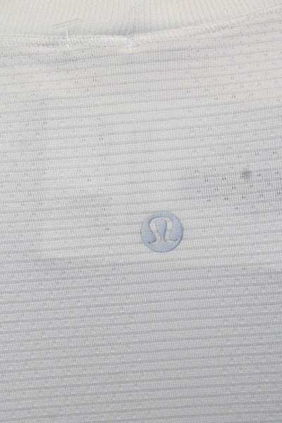 Lululemon Women White Cotton Sleeveless Crew Neck Basic Camisole Size 6
