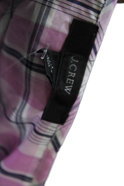 J Crew Womens Pink Plaid Cotton Sleeveless Tank Preppy Size M