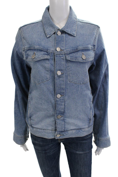 DL1961 Women Blue Collared Button Long Sleeve Jacket 90s Size M