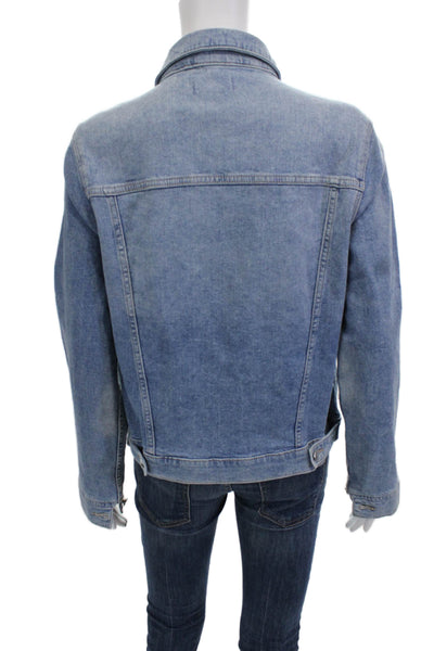 DL1961 Women Blue Collared Button Long Sleeve Jacket 90s Size M