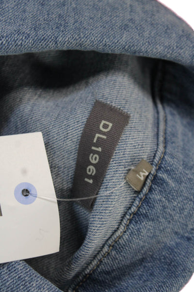DL1961 Women Blue Collared Button Long Sleeve Jacket 90s Size M