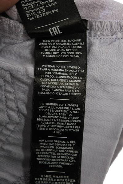 7 For All Mankind Womens Purple A-Line Mini Skirt Cotton Blend Solid Size 28
