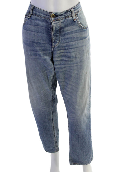 Rag & Bone Unisex Boyfriend Cropped Blue Jeans Size 34