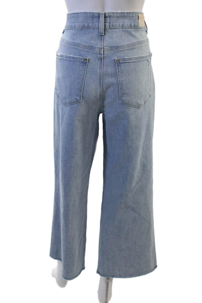 Paige Women Ankle Wide-Leg Jeans Light Blue High Rise Size 31