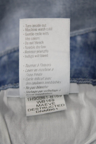 Paige Women Ankle Wide-Leg Jeans Light Blue High Rise Size 31