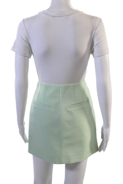 Marella Womens A-Line Mini Skirt Green Size 0