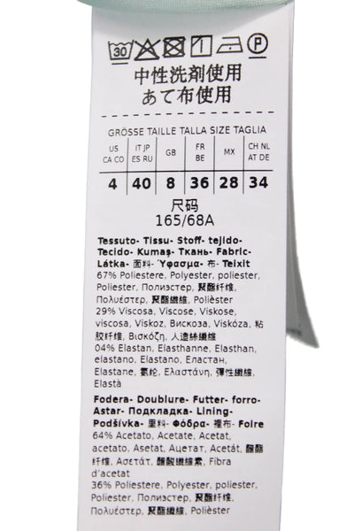 Marella Womens Mini Straight Pencil Skirt Green Size 4