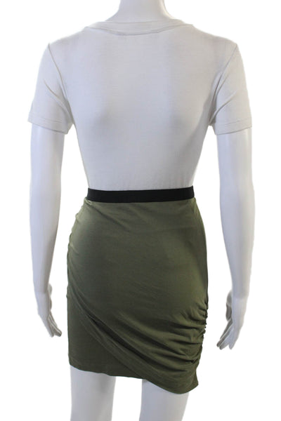 Theory Women Straight Pencil Wrap Skirt Green Mini Size 0P