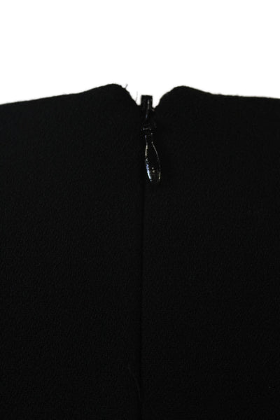 Banana Republic Women A-Line Black Midi Dress 3/4 Sleeve Size 2