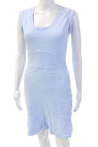 Grey State Women Light Blue Cotton Tank Dress Sleeveless Short Size XS