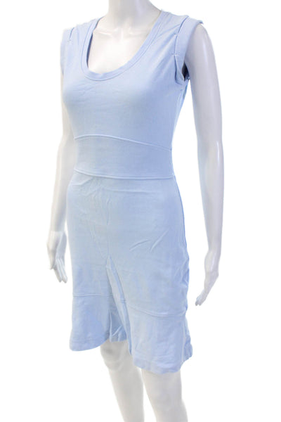 Grey State Women Light Blue Cotton Tank Dress Sleeveless Short Size XS