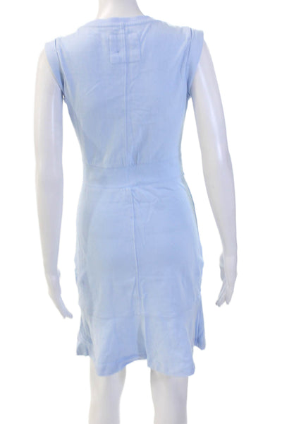 Grey State Women Light Blue Cotton Tank Dress Sleeveless Short Size XS