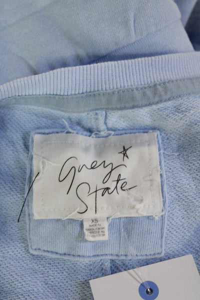 Grey State Women Light Blue Cotton Tank Dress Sleeveless Short Size XS