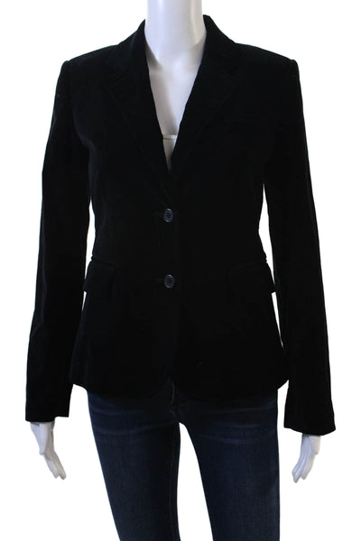 J Crew Womens Classic Black Collared Blazer Long Sleeve Size 2