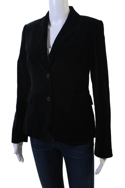 J Crew Womens Classic Black Collared Blazer Long Sleeve Size 2