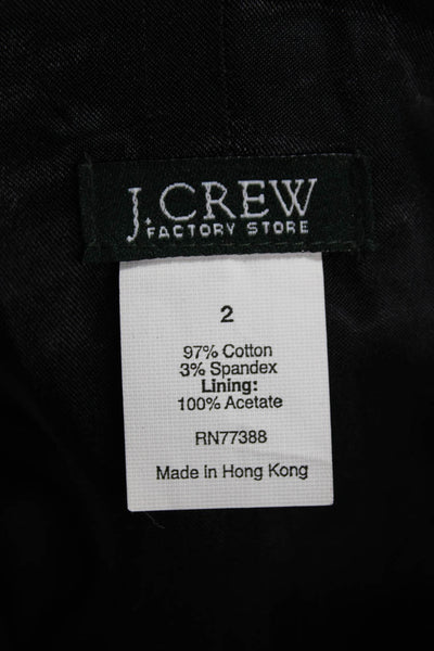 J Crew Womens Classic Black Collared Blazer Long Sleeve Size 2