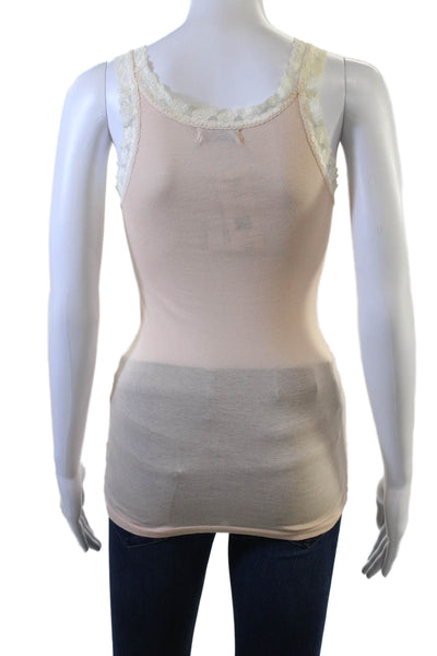 Michael Stars Women Tank White Scoop Neck Sleeveless Cotton Modal Size One Size