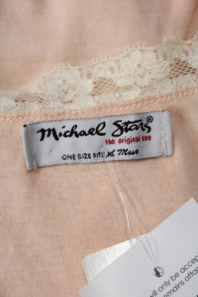Michael Stars Women Tank White Scoop Neck Sleeveless Cotton Modal Size One Size