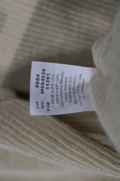 Michael Stars Women Basic Sleeveless Tank Beige Round Neck Size One Size
