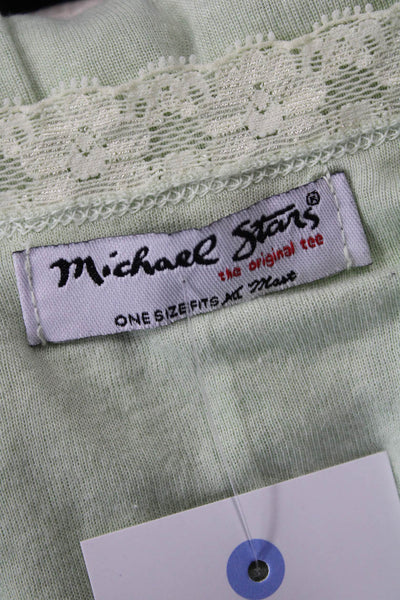 Michael Stars Women Camisole Square Neck Sleeveless Green Size One Size