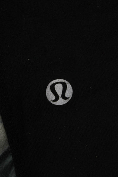 Lululemon Womens Black Floral Capri Leggings Nylon Blend Size S