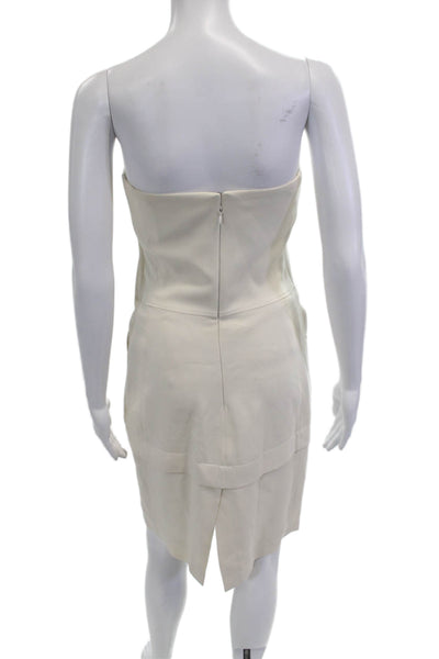 Altuzarra, Women Sheath Dress Beige Striped Sleeveless Cotton Size 8