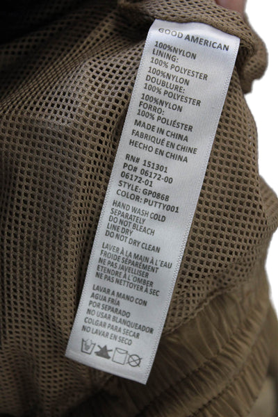 Good American Unisex Beige Windbreaker Jogger Pants 100% Nylon/Poly Size 3